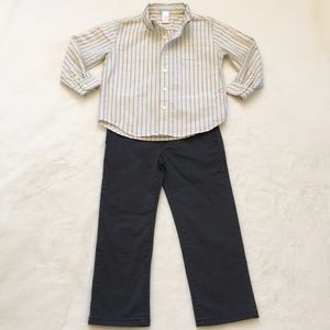 Janie and Jack boys shirt and C&J pants-outfit